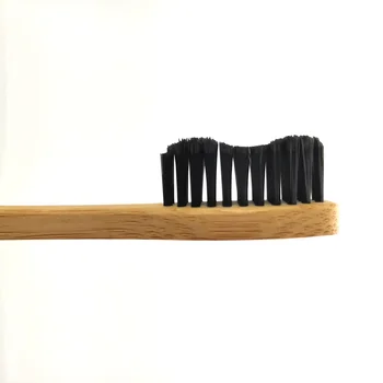 Bambuko Anglis dantų šepetėlį Biologiškai Dantų Šepetėliu Banister Šepetys/ Bangų Formos Teethbrush Vidutinio kietumo/ Plokščias Šepetys