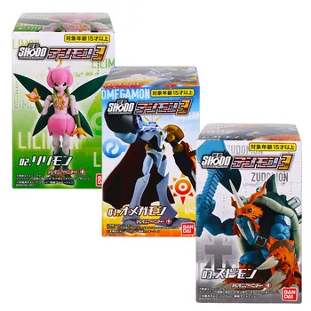 Bandai Originalus Shodo Digimon Nuotykių Omegamon Lilimon Zudomon Gashapon Žaislas Veiksmų Pvc Kolekcija Anime Pav Žaislai Vaikams