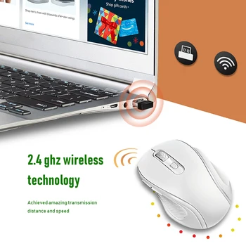 Belaidžio c 6 Mygtukai 2.4 GHz USB Peles Belaidžio PC Optinė Pelė, 4 Pavaros 1600DPI Aukščio, Ergonomiškas Žaidimas c Nešiojamas KOMPIUTERIS