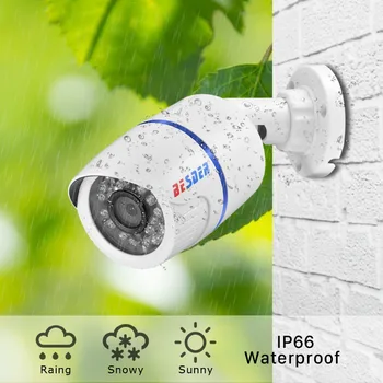 BESDER H. 265 Lauko 5MP/3MP IP Kameros IP66 atsparus Vandeniui VAIZDO Namų Apsaugos Kamera, Saugos Vaizdo Stebėjimo 2.0 P2P XMEye