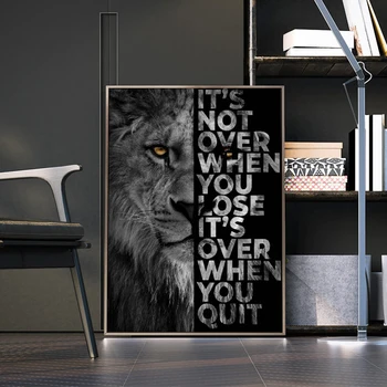 Black Lion su Įkvepiantį Žodžius, Drobė, Tapyba, Plakatų ir grafikos Sienos Meno Nuotrauką Kambarį Namo Apdaila Cuadros