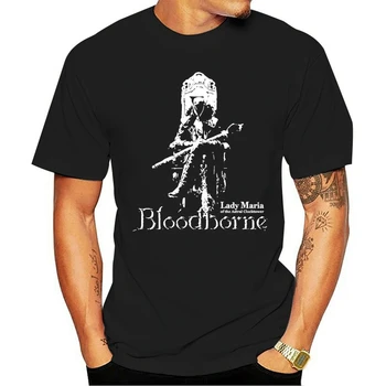 Bloodborne Ponia Maria Unikalus Tee Vyrams Unisex 200gsm 100 Ringspun T-shirt Vyrai Moterys Animacinių filmų Atsitiktinis Trumpas O-kaklo Broadcloth