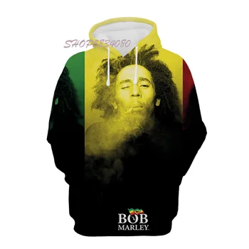 Bob Marley 3D Prited Hoodies Megztiniai Vyrams ir Moterims Mados Palaidinės Spausdinti Puloveris Unisex Harajuku Negabaritinių Hoodies