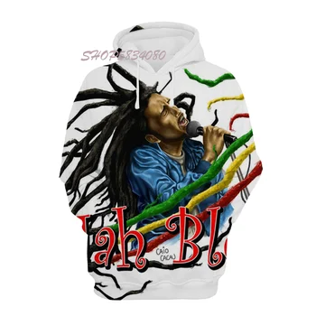Bob Marley 3D Prited Hoodies Megztiniai Vyrams ir Moterims Mados Palaidinės Spausdinti Puloveris Unisex Harajuku Negabaritinių Hoodies