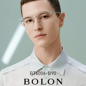 BOLON B-Titano Retro Optiniai Akinių Rėmeliai Vyrų Kvadratinių Recepto Akiniai Akinių BT6006