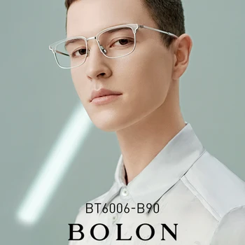 BOLON B-Titano Retro Optiniai Akinių Rėmeliai Vyrų Kvadratinių Recepto Akiniai Akinių BT6006