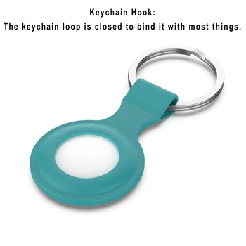 BX Silikono Atveju Airtags su Keychain Apsauginis Dangtelis Apple Oro tag Klavišą 