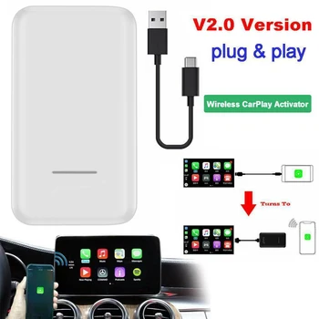 Carlinkit U2W Plius CarPlay Belaidžio Aktyvatorius-Automobilio Belaidžio Carplay Adapteris (CPC200-U2W-Plus) su USB Laidu Nešiojamų