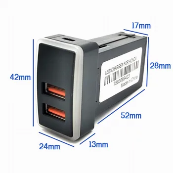 Chelink 12V Dvigubas USB Automobilinis Įkroviklis QC3.0 LED Voltmeter Maitinimo Adapteris Su Skaitmeninės Įtampos Ekranas 