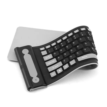 CHYI 2.4 G Belaidę Klaviatūrą, Lankstus, Minkštas Sudedamas Silikoninis Vandeniui 107 Klavišus Roll Up Silikagelio Silent Keyboard Nešiojamas