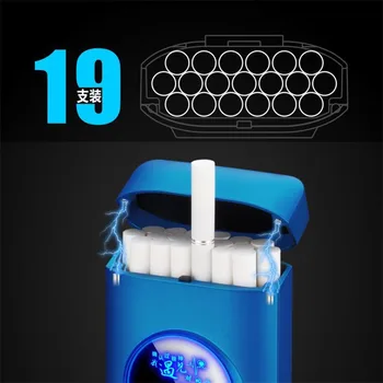Cigarečių degiklio integruotą įkrovimo ne 20 pak kūrybos nešiojamų vyrų asmenybės vėjo ultra-plonas flip cigarečių dėžutę