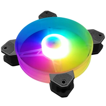 COOLMOON F-YH Kompiuterio Atveju KOMPIUTERIO Aušinimo Ventiliatorius RGB Reguliuoti 120mm Tylus + IR Nuotolinio Naujo Kompiuterio Aušintuvas RGB CPU Atveju Ventiliatorius Keturi Viename
