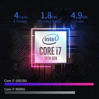 Core i7-10510U Nešiojamas 8G DDR4 RAM Žaidimų Nešiojamasis Kompiuteris IPS Sąsiuvinis Nešiojamų PC Ultra Plonas 8M Cache 4.9 GHz Quad Core