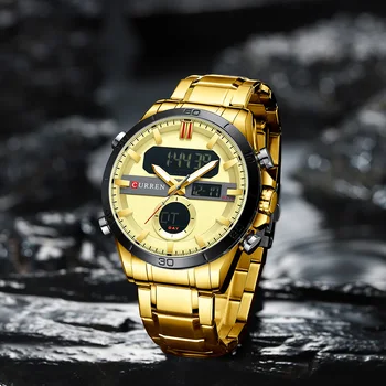CURREN Vyrai Dizaineris Laikrodžiai Prabangių Laikrodžių Prekės ženklo Sporto Skaitmeniniai Laikrodžiai Daugiafunkcinis Elektroninis Laikrodis Vyrų Mėlyna
