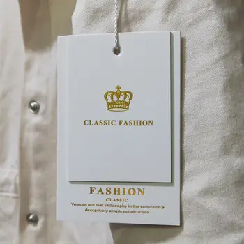 Custom hangtag aukso/skiedra folija drabužių hang tags logotipas tegus Hang tags asmeninį sūpynės žymeklį drabužių trademard personalizuoti