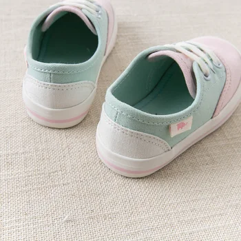 DBX15266 Dave Bella rudenį kūdikis, mergaitė berniukų mados drobė batai naujas gimęs unisex laisvalaikio bateliai