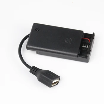 DC4.5V Nešiojamas Mini AAA Baterijos, USB Prievadas, skirtas Pastato Blokas LED Šviesos Juostelės NAUDOTI (Ne Sausųjų Elementų)