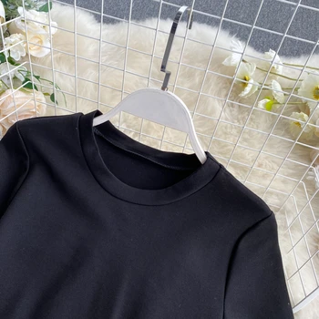 Deimantai Kutas Black T-shirt + sijonas, Dviejų dalių komplektas 2021 Naujas mados Pavasario Vasaros Mados slim Šortai Nustatyti TZ230