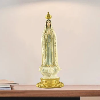 Derva Fatimos Mergelės Marijos Statula Katalikų Dvasinio Religinės Skulptūros Meno Stalo Garbinti Statulėlės Namų Stalo Dekoratyvinis Dovanų