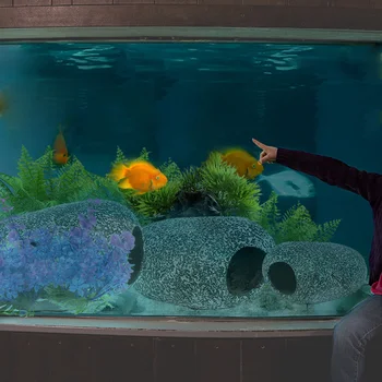 Derva Namuose Akvariumą Marmuro Urvas Žuvų Bakas Papuošalai Ornamentu Kalnų Oloje Kraštovaizdžio Puošmena Akvariumo Reikmenys