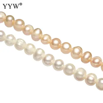 Didmeninė Baroko Perlai Gėlavandenių Perlų Karoliukus, Gamtinių 7-8mm Maždaug 0,8 mm Papuošalai Priėmimo 