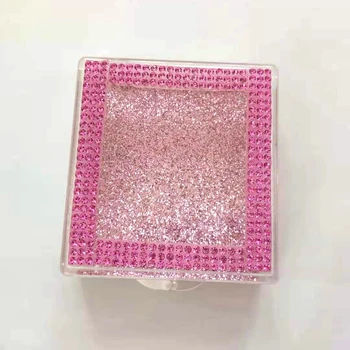 Didmeninė rožinės spalvos Plastiko Blakstienų Byla Diamond Blakstienų Pakuotės Stačiakampio 5D Blakstienų 25mm blakstienų blakstienas Atveju