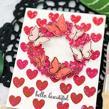 Die pjovimo miršta meilė širdies formos valentino kortelės apdaila metalo 2020 