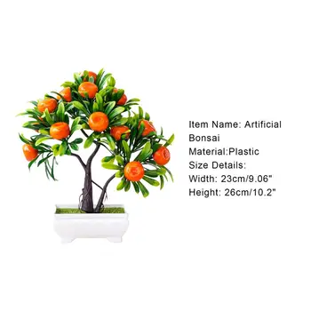 Dirbtiniai Augalai Bonsai, Mandarinų, Apelsinų Vaisių Medis Vazoninių Namų Vestuvių Kambarį Apdailos Gėlių Viešbutis Šalis Dekoro Netikrą Vazoninių