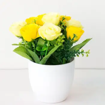Dirbtinis Vazoninių Gėlių Klasikinis Rožių Modelis Apželdinimas Dekoratyviniai Plastiko, Grindų Spintos Lentynos Netikrą Gėlių, Augalų, Namų Balkono