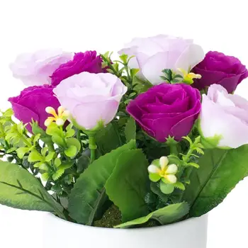 Dirbtinis Vazoninių Gėlių Klasikinis Rožių Modelis Apželdinimas Dekoratyviniai Plastiko, Grindų Spintos Lentynos Netikrą Gėlių, Augalų, Namų Balkono