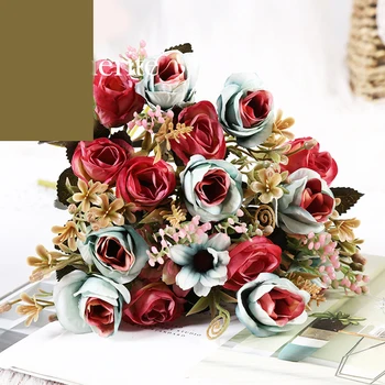 Dirbtinių rožių Daisy modeliavimas gėlių puokštė stalo miegamojo kambarį dekoruoti gėlių vyno kabineto parduotuvė kūrybos decoratio