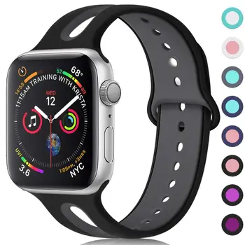 Dirželis Apple Watch band 44mm 40mm 42mm 38mm correa silikono apyrankę watchband už iwatch 5 4 3 6 SE