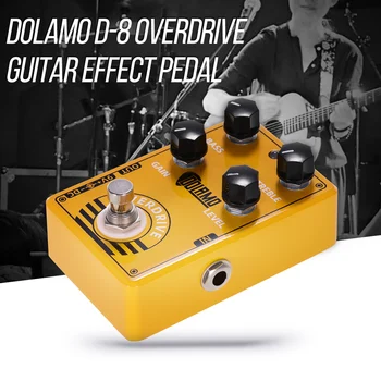 Dolamo D-8 Overdrive Gitaros Efektu Pedalas su Bass Trigubas Pelnas Lygio Kontrolę ir Tiesa Apeiti Dizaino Elektrinė Gitara