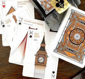 Dviračių Architektūros Stebuklų Pasaulyje Kortų USPCC Kolekcionavimas Denio Pokerio Dydžio, Magija, Kortų Žaidimai, Magija Gudrybės Rekvizitai