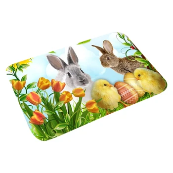 Easter Bunny Kiaušiniai Gėlių Mielas Gyvūnų Durų Kilimėliai Velykų Grindų Kilimėlis Patalpų Ir Lauko Įėjimo Vonios Kambarys Słomianka Ne Slydimo