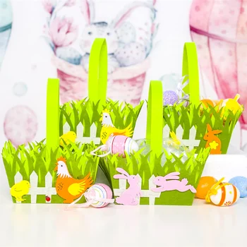 Easter Bunny Kiaušinių Krepšelį 2021 Kūrybos Vaikų Ne Austi Saldainiai Kiaušinių Laikymo Krepšelis, Vaikams Nešti Maišą