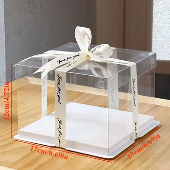Ekologiškas Kepimo Pakuotės Dėžutė Skaidri Cake Box Saugaus Pakavimo Reikmenys Desertas Pakuotės, Dėžutės, Pakavimo Dėžutė