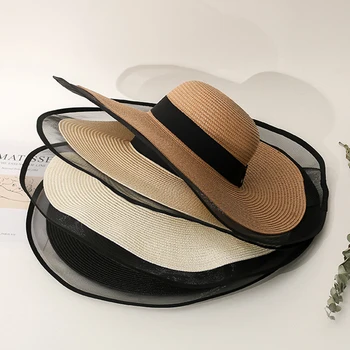 Elegantiškos Skrybėlės Moterims 2021 Mada Moterims Saulės Skrybėlę Vasarą UV Apsauga Sun Šiaudų Skrybėlę Paplūdimio Dangteliai, Paplūdimio Gorras Para Mujer