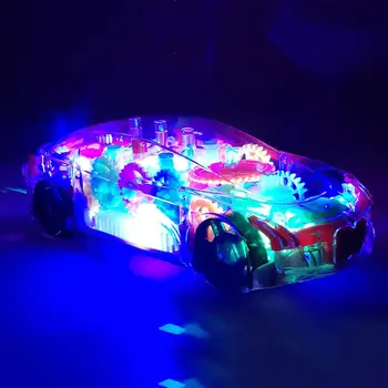 Elektros 360 Sukimosi Universalus Ratų Pavara Automobilis su Mirksi LED Šviesos Muzika Skamba Vaikų Berniukų, Mergaičių Gimtadienio Dovana Žaislas