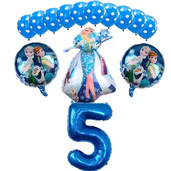 Elsa Disney Užšaldyti princesė folija globos gimtadienio dekoracijos, helio balionai 32inch skaičius Baby shower apdailos vaikų žaislas
