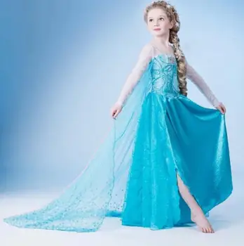 Elsa Princesė Užšaldyti Suknelė Mergaitėms, Vaikams Kalėdų Dress Helovinas Cosplay Kostiumų Vaikų Gimtadienio Drabužių, Kostiumų