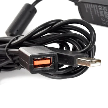 ES/JAV USB Įkroviklis AC Maitinimo Adapteris, Laidas Su USB Jungties Pakeitimas XBOX360 Konsolę Kinect Jutiklis