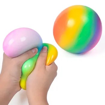 Fidget Žaislai, 7cm Vaivorykštė Spalvinga Minkšta Putų Išspausti Plonas Kamuolius Ananasų Žaislus Vaikams, Suaugusieji Įtempių Juokingi Žaislai 2021