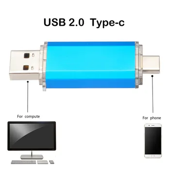 Flashion Tipas-C Išmaniųjų Telefonų USB 2.0 Flash Drive, 8G 16GB 32GB 64GB 128GB Metalo Pen Drives Didmeninė LOGOTIPĄ Memory Stick