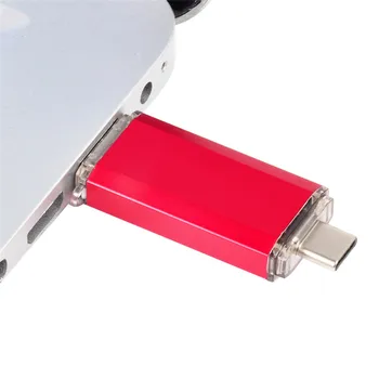 Flashion Tipas-C Išmaniųjų Telefonų USB 2.0 Flash Drive, 8G 16GB 32GB 64GB 128GB Metalo Pen Drives Didmeninė LOGOTIPĄ Memory Stick