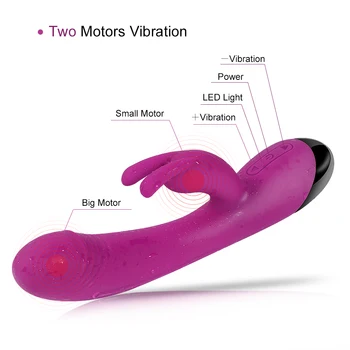 G Spot Triušis Dildo Vibratorius Orgazmas Galingas Masturbacija Dual Variklio Vibracijos Suaugusiųjų Seksualinio Sveikatingumo Sekso Žaislai Moterims, Massager