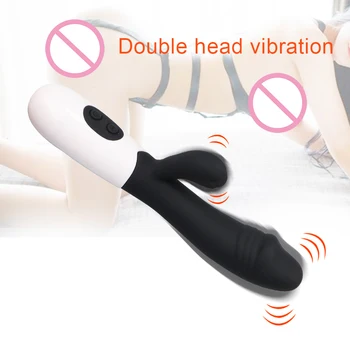 G Spot Vibratorius Moterims Dual Galvos Vibracijos Dildo Analinis Žaislai Vandeniui Moterų Makšties Klitorio Massager Sekso Žaislai Moterims, Vyrams