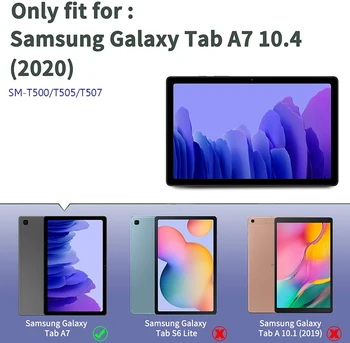 Galaxy Tab A7 2020 T500 T507 Atveju,Smart Stovėti PU Odos Planšetinio kompiuterio Dangtelis 