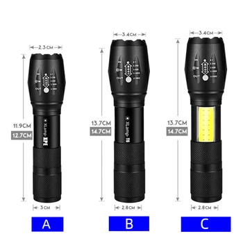 Galingas Įkraunamas Mini LED Žibintuvėlis USB Tiesioginis Mokestis Powerbank Cree T6 Taktinis Žibintuvėlis 18650 Žibintas Pėsčiųjų, Kempingas