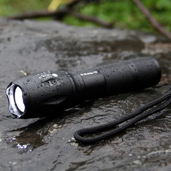 Galingas Įkraunamas Mini LED Žibintuvėlis USB Tiesioginis Mokestis Powerbank Cree T6 Taktinis Žibintuvėlis 18650 Žibintas Pėsčiųjų, Kempingas